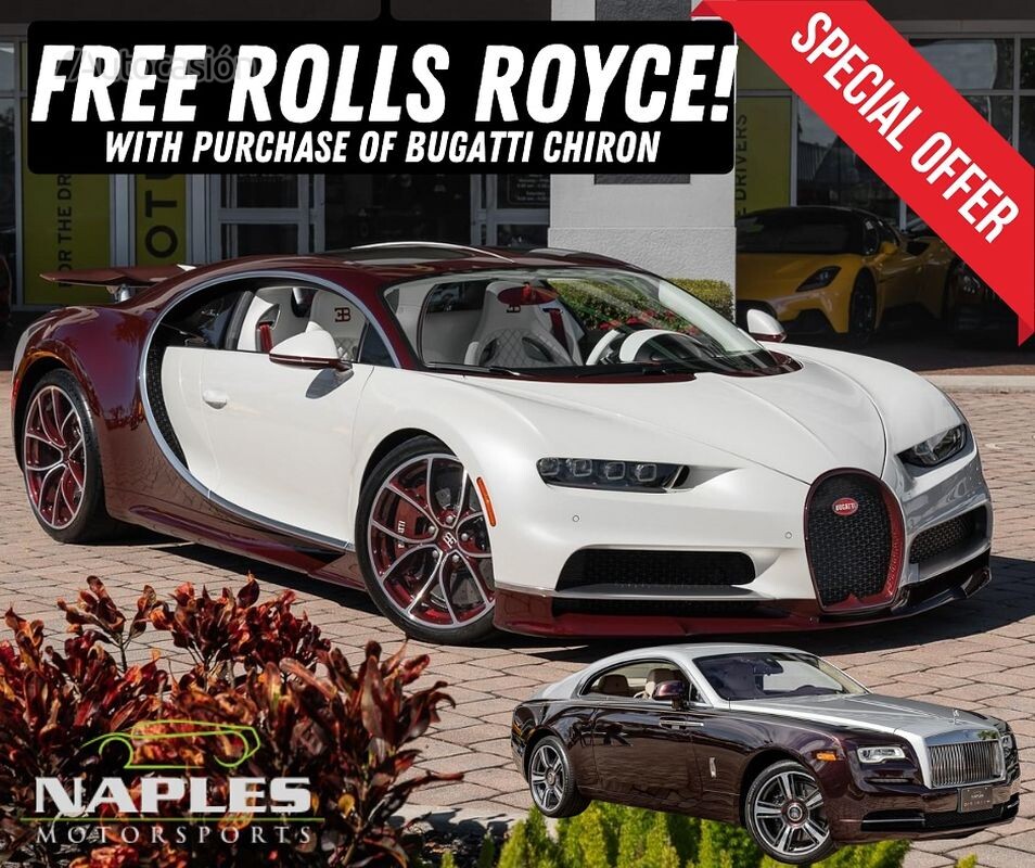 ¿Buena oferta? Concesionario vende Bugatti Chiron con regalo de Rolls-Royce